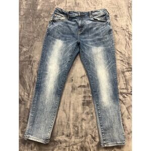 Aeropostale Athletic Skinny Jeans Mens 32x30 Blue Medium Wash Stretch Denim